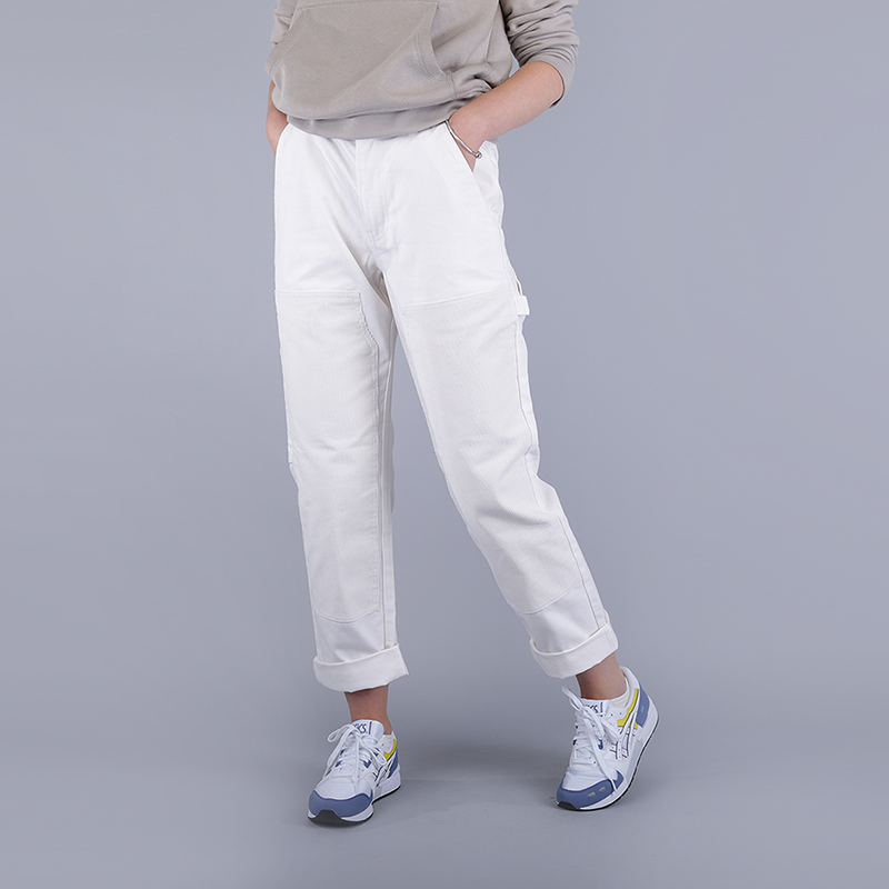 женские бежевые брюки Stussy Pacific Work Pant 216051-white - цена, описание, фото 1